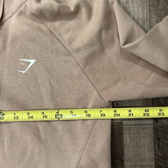 Gymshark Unisex Brown Khaki Zipper Hoodie Sweatshirt Men Women Size S - Picture 7 of 10